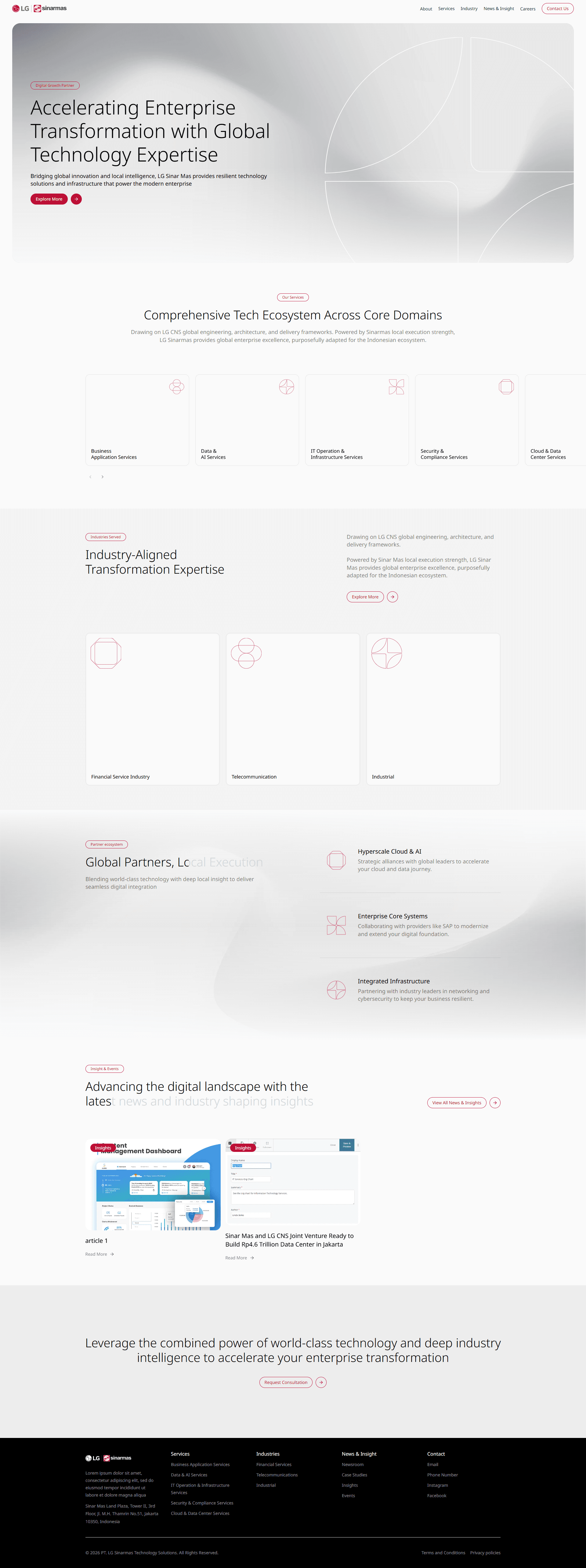 LG Sinarmas Website