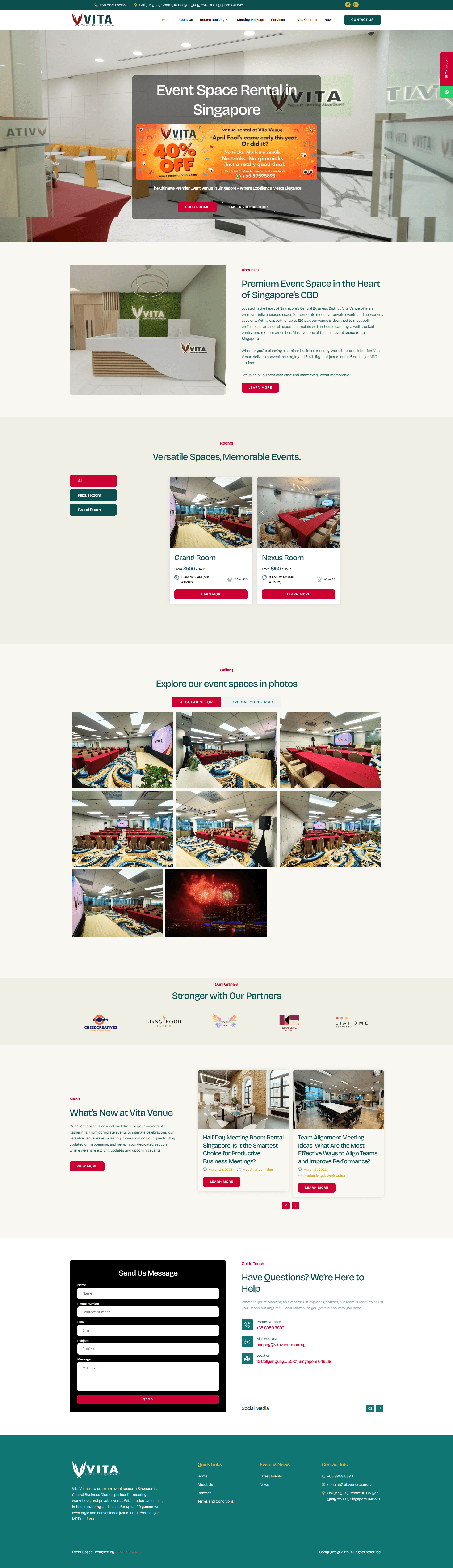Vita Venue Website
