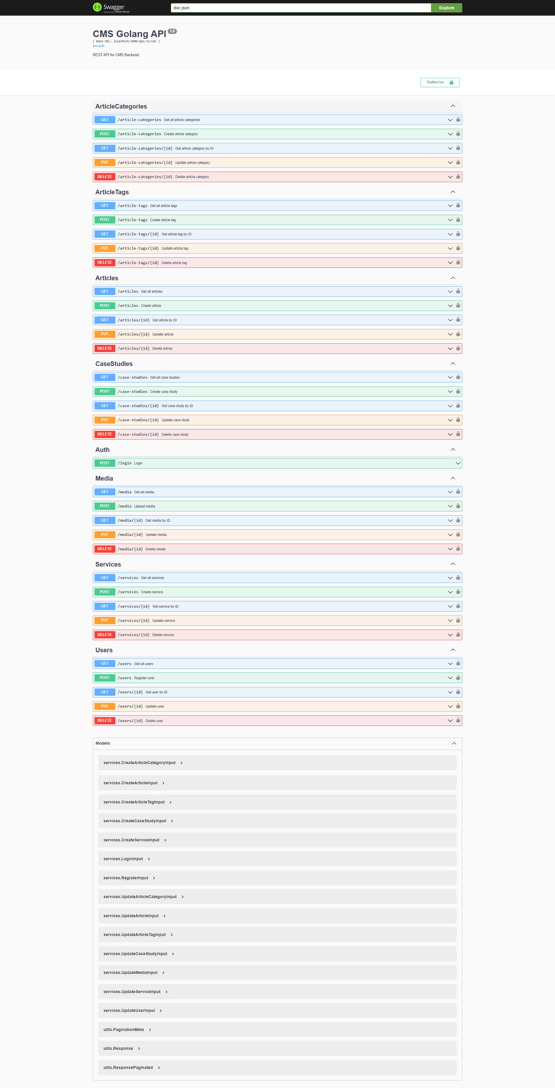 CMS Golang